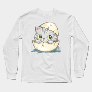 Egg Kitten Long Sleeve T-Shirt